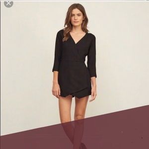 NWT Burgandy Abercrombie & Fitch long sleeve skort romper / jumper